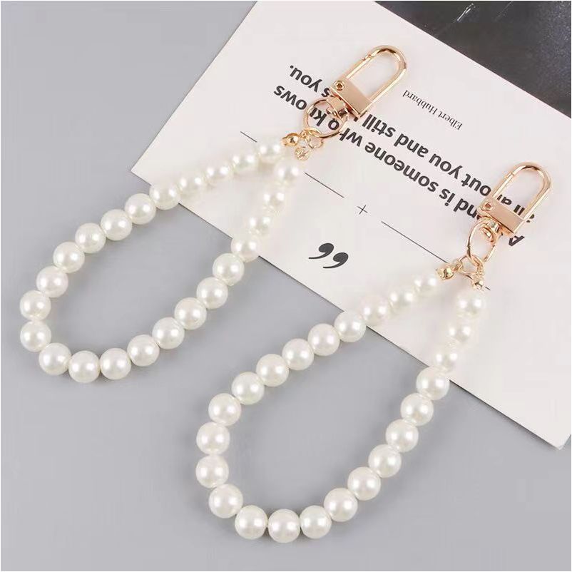 Set 10 Dây chuyền Ngọc Trai Ngắn Làm Móc Khóa Dây Treo Túi Xách thiết kế Thời Trang DUHA 107