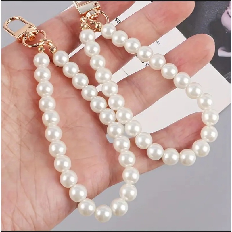 Set 10 Dây chuyền Ngọc Trai Ngắn Làm Móc Khóa Dây Treo Túi Xách thiết kế Thời Trang DUHA 107