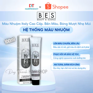 Màu Nhuộm Tóc BES Hi-Fi Chính Hãng 100ml – Thuốc Nhuộm Italy Cao Cấp, Bền Màu, Bóng Mượt, Nhẹ Mùi.