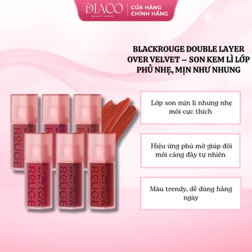 BLACKROUGE DOUBLE LAYER OVER VELVET – SON KEM LÌ LỚP PHỦ NHẸ, MỊN NHƯ NHUNG
