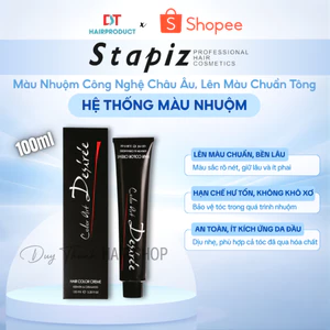 Thuốc Nhuộm Tóc Stapiz 100ml – Màu Nhuộm Công Nghệ Châu Âu, Lên Màu Chuẩn Tông, Mềm Mượt, Mùi Nhẹ.