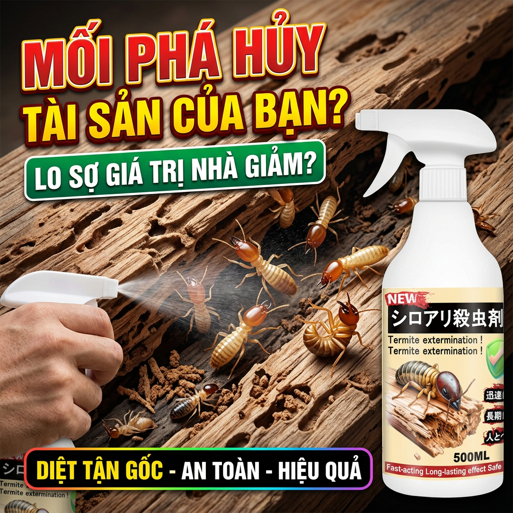 🐜 Kiểm soát mối 365 ngày! 🐜 Diệt mối, thuốc diệt mối, diệt kiến, công nghệ hiệu quả cao 500ml, xịt mối, xua đuổi kiến