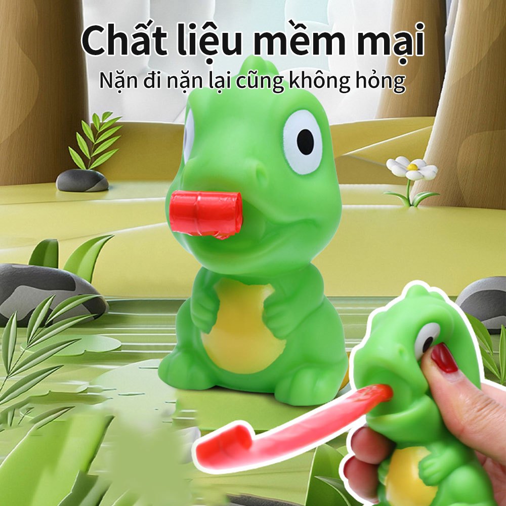 Lưỡi ếch xoa bóp niềm vui giảm áp lực khủng long sáng tạo âm thanh kỳ lạ trở lại phát tiết đồ chơi giải nén kỳ lạ mới