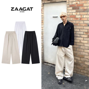 Quần Dài Form Ống Rộng LINEN PANT Unisex Zaagat Studio Chất Liệu Linen Thoáng Mát Basic Dễ Phối