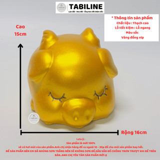 Heo đất ống tiết kiệm tiền lỗ ngang cánh tiên thiền thần vàng gold LD20 - TABILINE