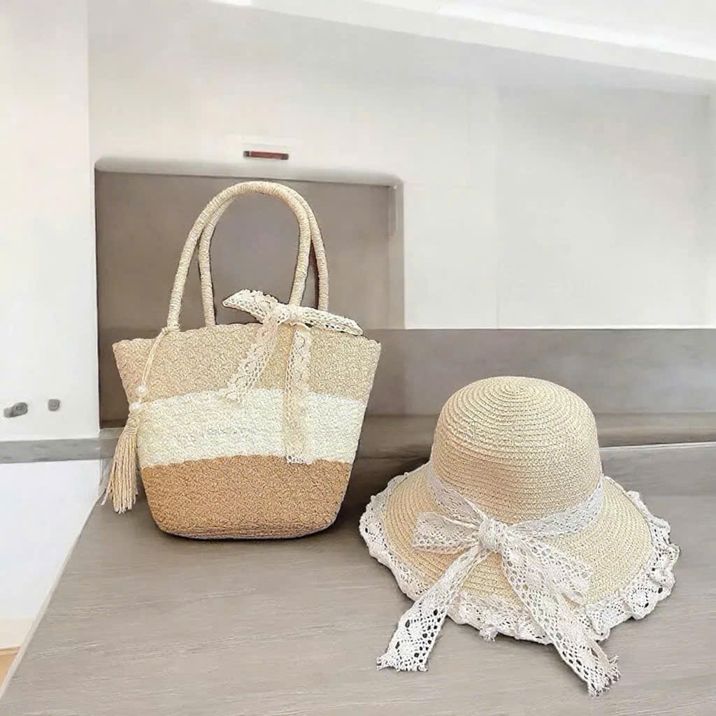 Sẵn HCM Sét TÚI NÓN đi biển thời trang Sang Trọng cho các nàng chụp hình tạo dáng HAN.T SHOP