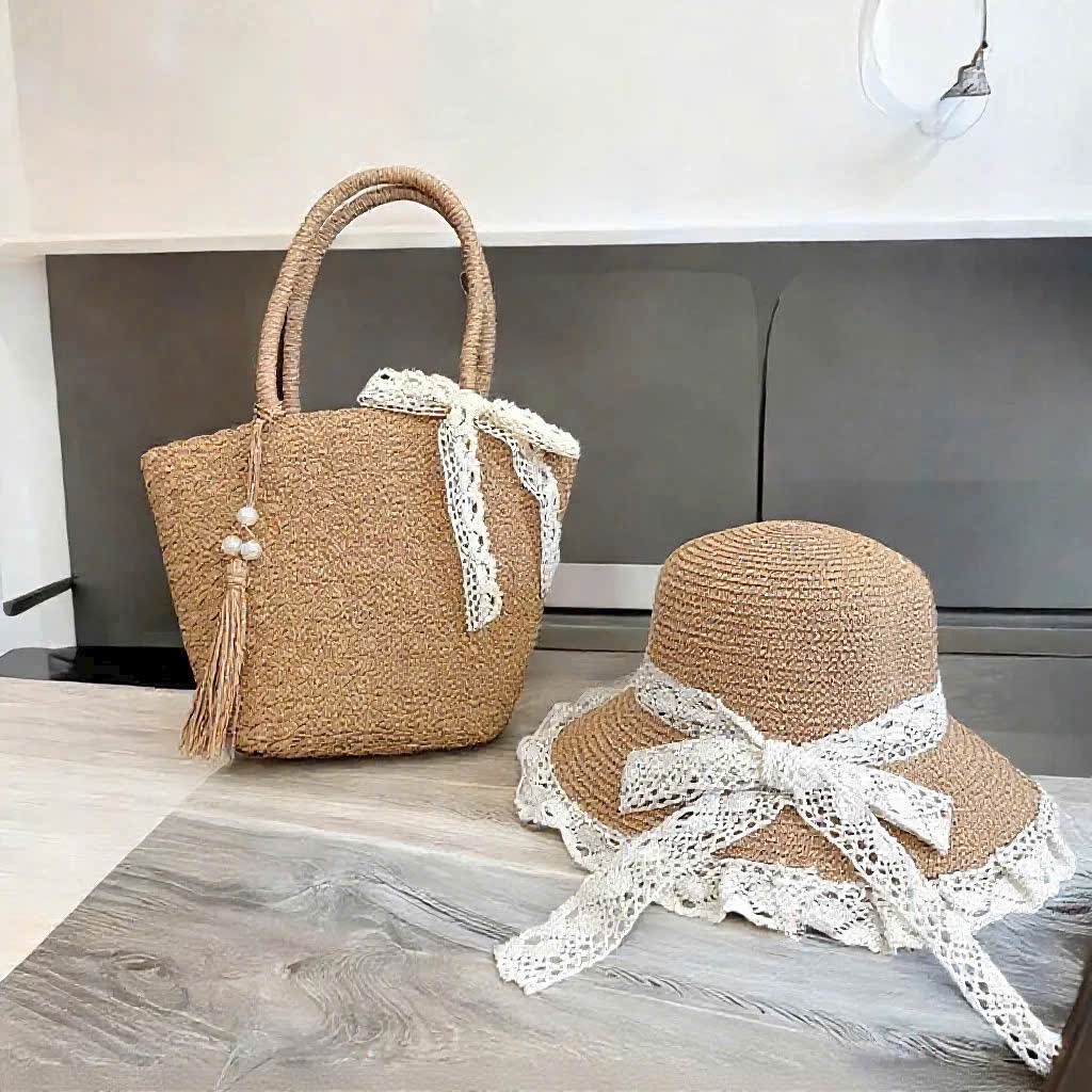 Sẵn HCM Sét TÚI NÓN đi biển thời trang Sang Trọng cho các nàng chụp hình tạo dáng HAN.T SHOP