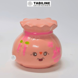 Heo đất ống tiết kiệm tiền túi tiền xinh tài lộc size vừa lỗ tròn LD99 - TABILINE