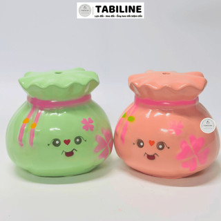 Heo đất ống tiết kiệm tiền túi tiền xinh tài lộc size vừa lỗ tròn LD99 - TABILINE