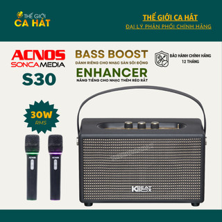 ACNOS S30 Loa Karaoke Mini Bluetooth NGHE ĐÃ HÁT HAY ACNOS Soncamedia + Tặng 2 chống lăn