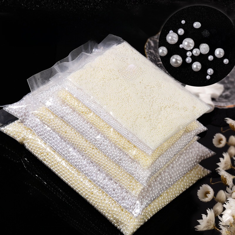 Combo 1kg Hạt Ngọc Trai Có Lỗ/Không Lỗ Các Cỡ Màu Trắng Tinh Nhiều Cỡ Làm Phụ Kiện Thời Trang DUHA 028