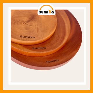 Thớt tròn gỗ xà cừ tự nhiên có khoen treo, kháng khuẩn, chống mối mọt - SUMIYA