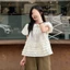 Áo sơ mi nữ Hari cổ sen viền bèo phong cách tiểu thư Hàn Quốc form rộng xinh xắn 256