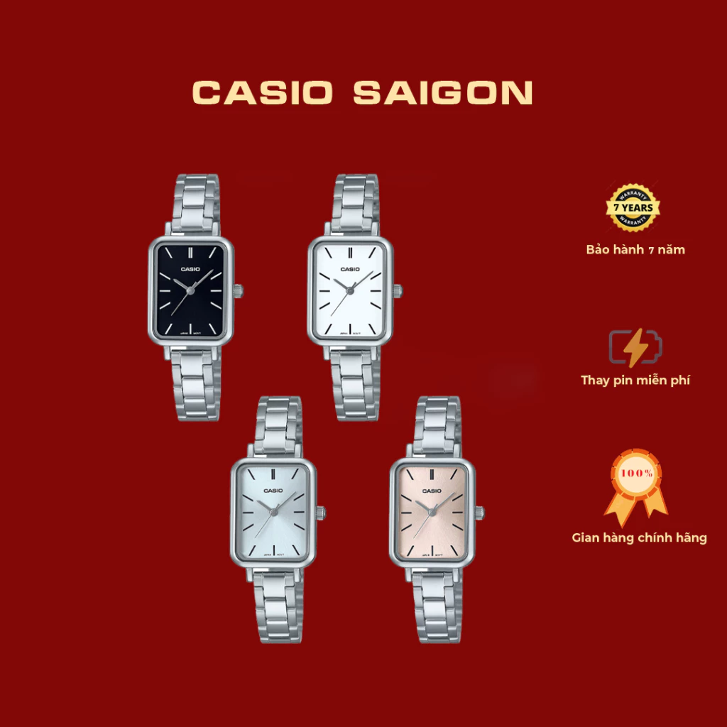 Đồng hồ Casio nữ LTP-V009D dây kim loại chính hãng