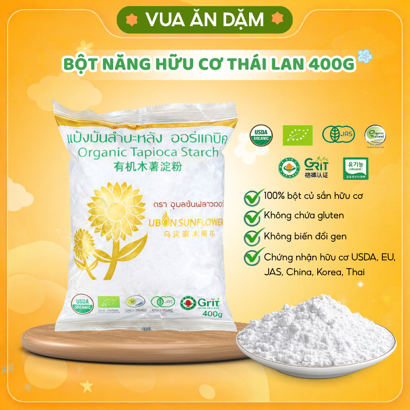 Bột năng hữu cơ Thái Lan 400g cho bé ăn dặm và cả nhà