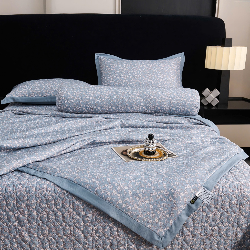Bộ Chăn Ga Giường Cao Cấp TOPAZ Nhập Khẩu Chất Liệu Cotton Lụa Siêu Mềm Mịn Kháng Khuẩn