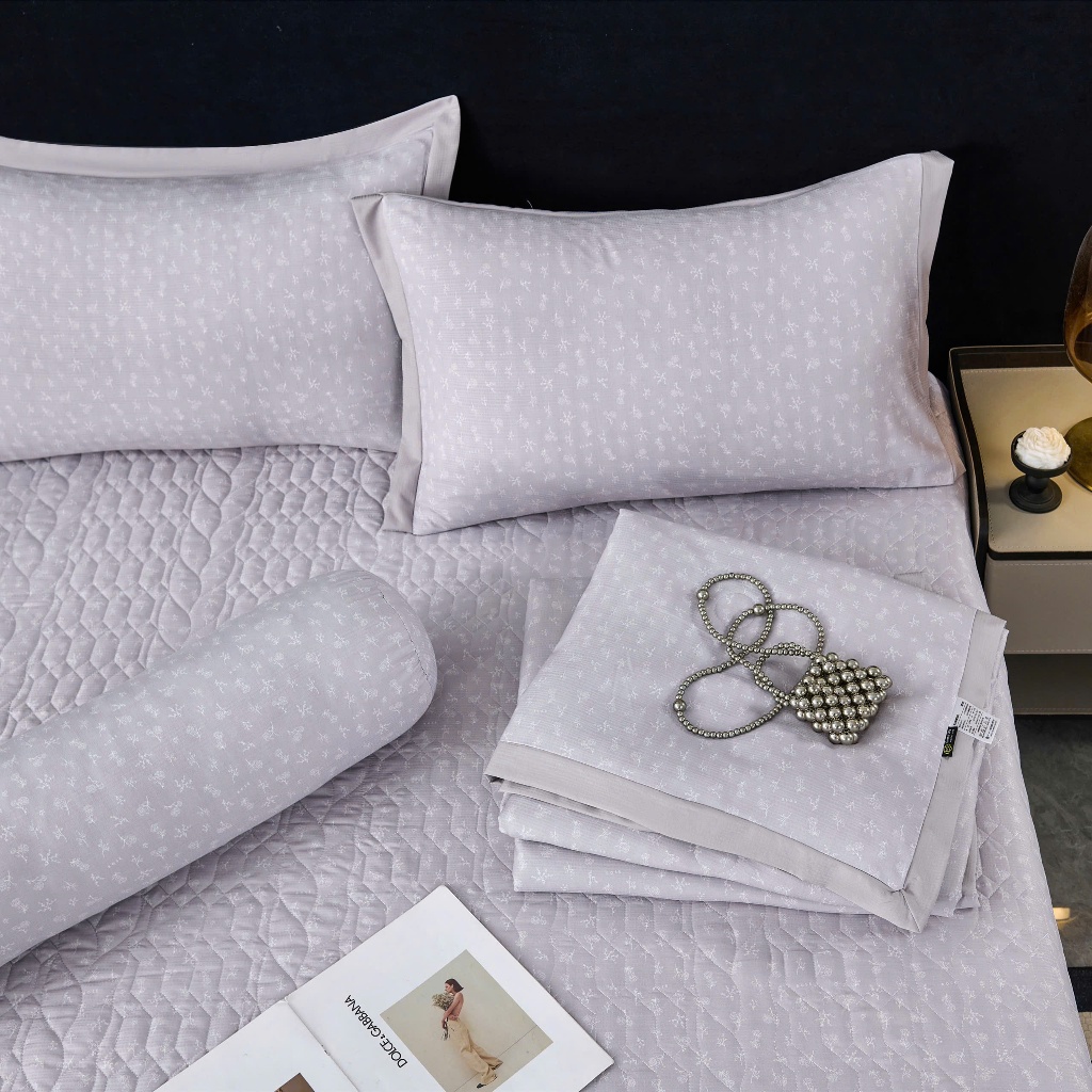 Bộ Chăn Ga Giường Cao Cấp TOPAZ Nhập Khẩu Chất Liệu Cotton Lụa Siêu Mềm Mịn Kháng Khuẩn