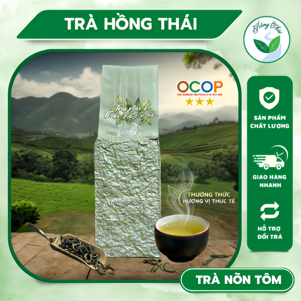 Trà thái nguyên trà nõn tôm tân cương hảo hạng chuẩn vị tiền chát hậu ngọt,nước xanh ánh vàng, đạt chuẩn OCOP,VietGAP...