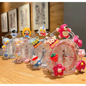 Đồng hồ báo thức để bàn mini có sticker (hàng mới về decor phòng)