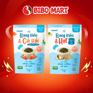 Gia Vị Rắc Cơm Chanbé Rong Biển Cá Hồi Mè Rang, Rong Biển Hạt 41g Cho Bé Ăn Dặm - Bibo Mart