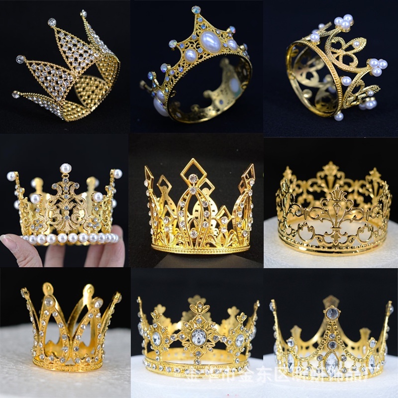Vương Miện Nhỡ Nhựa Trang Trí Bánh Kem, Hoa, Quà Tặng | Crown Mini Sang Chảnh DUHA 091