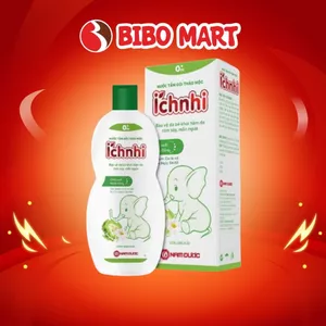 Nước tắm gội thảo dược Ích nhi 230ml cho bé từ sơ sinh giúp làm sạch da, mát da, giảm hăm ngứa