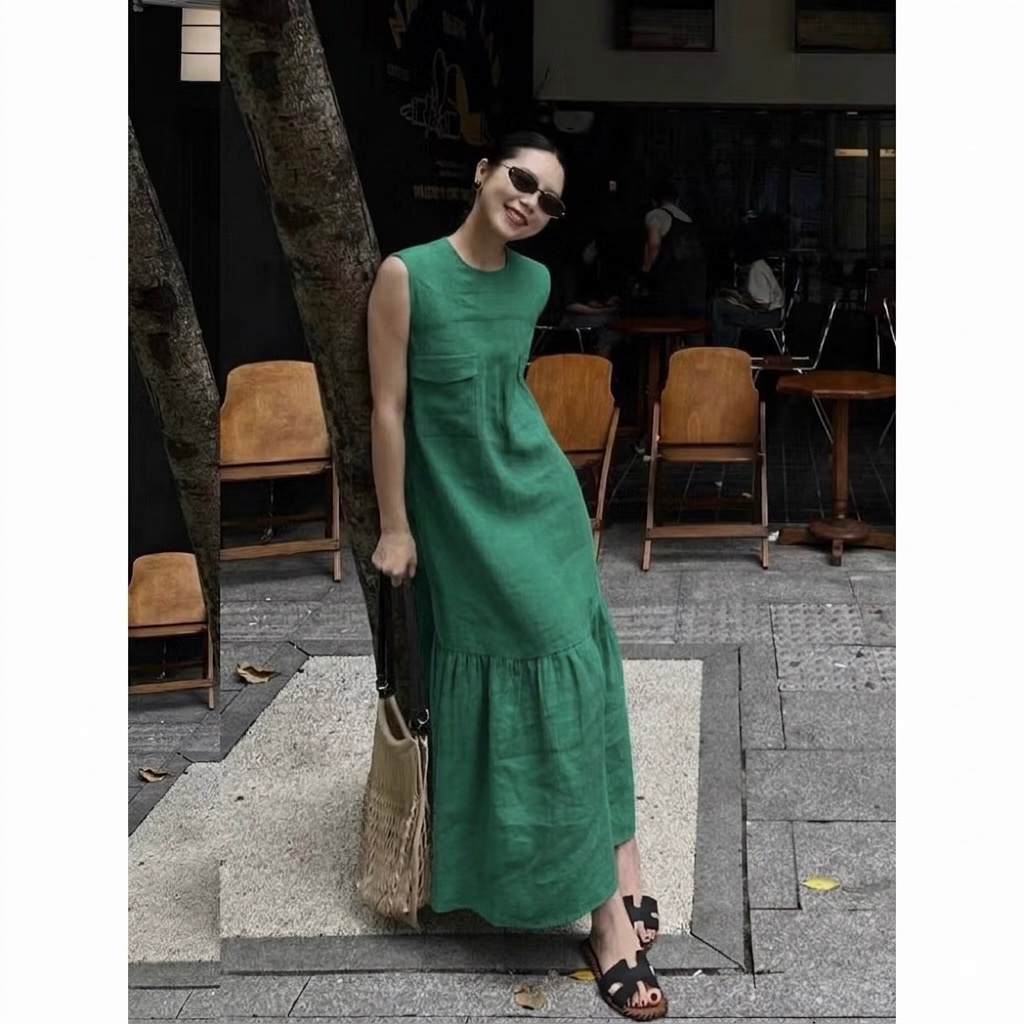 𝗟𝘂𝗰𝗮𝘀  - | Đầm Linen xuông đuối cá BEELY