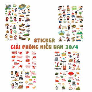 Sticker Giải Phóng Miền Nam 30/4, Bản sắc Việt Nam, Trang trí vật dụng, Dán điện thoại