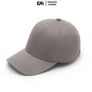 Reckless Capman Mũ Lưỡi Trai Màu Rêu Trơn Signature Ballcap Vải Kaki Cotton 100% Form Cứng Cấp 58Cm