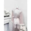 HT244 Áo choàng ngủ sexy tay lông sang chảnh, áo khoác dáng dài ren xuyên thấu mềm mại HT244