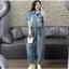 DX_ Set công sở, set bộ nữ, đồ Jean, set Quảng châu áo sơ mi cổ bẻ tay ngắn kèm quần suông