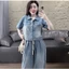 DX_ Set công sở, set bộ nữ, đồ Jean, set Quảng châu áo sơ mi cổ bẻ tay ngắn kèm quần suông