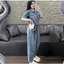 DX_ Set công sở, set bộ nữ, đồ Jean, set Quảng châu áo sơ mi cổ bẻ tay ngắn kèm quần suông