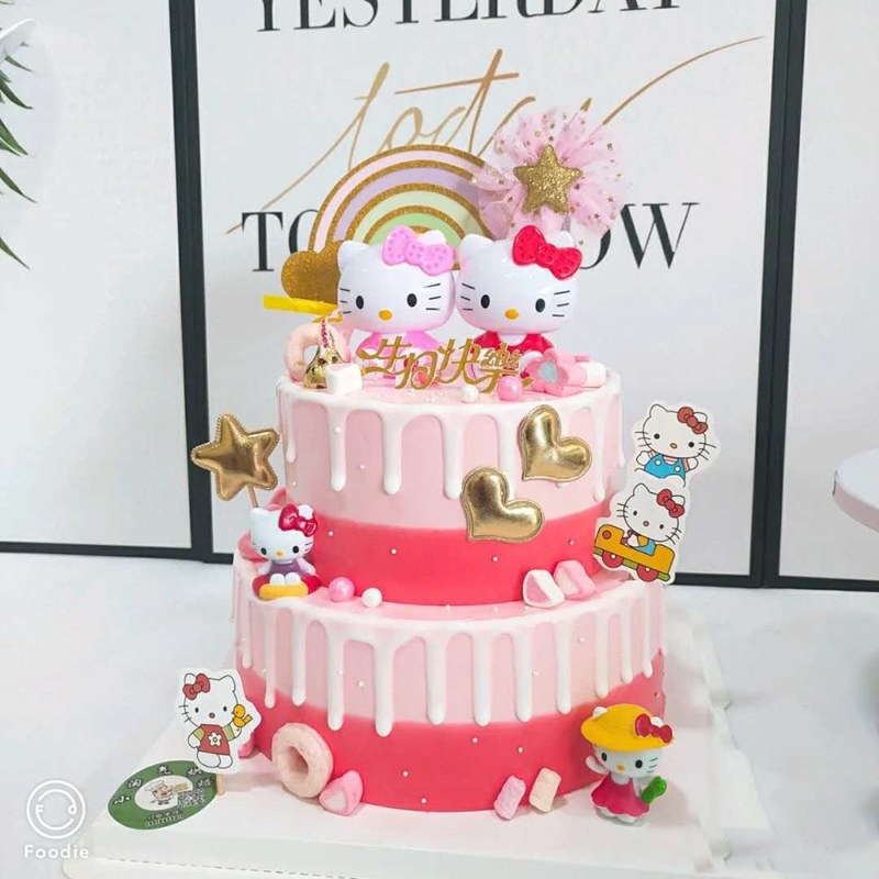 MÈO HELLO KITTY trang trí bánh sinh nhật, mèo kitty trang trí | Minh Anh 039