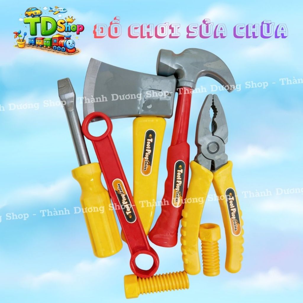 Bộ Đồ Chơi Dụng Cụ Sửa Chữa Cho Bé – Set Kỹ Sư Mini Sửa Chữa, Cờ Lê, Kìm, Ốc Vít, Đồ Chơi Giáo Dục An Toàn