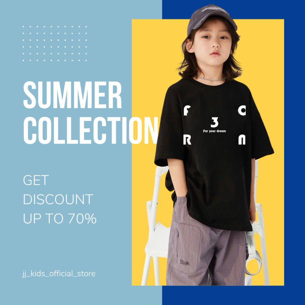 Áo Thun Ngắn Tay Mùa Hè Cho Bé Trai, Bé Gái In Hình Năng Động, Cổ Tròn  B517 | JJ Kids Fashion