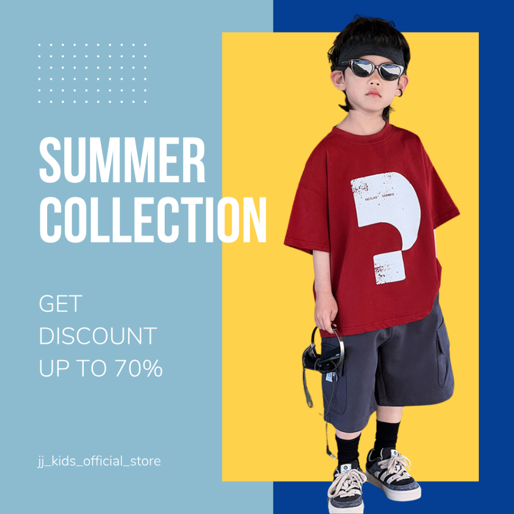 Áo Thun Ngắn Tay Mùa Hè Cho Bé Trai, Bé Gái In Hình Năng Động, Cổ Tròn B518 | JJ Kids Fashion