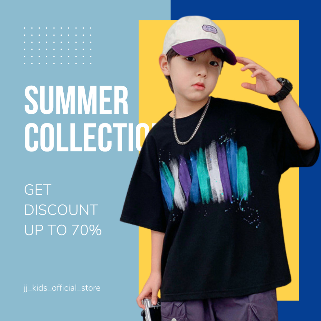 Áo Thun Bé Trai, Bé Gái Cổ Tròn Ngắn Tay Thời Trang, In Hình Năng Động B522 | JJ Kids Fashion