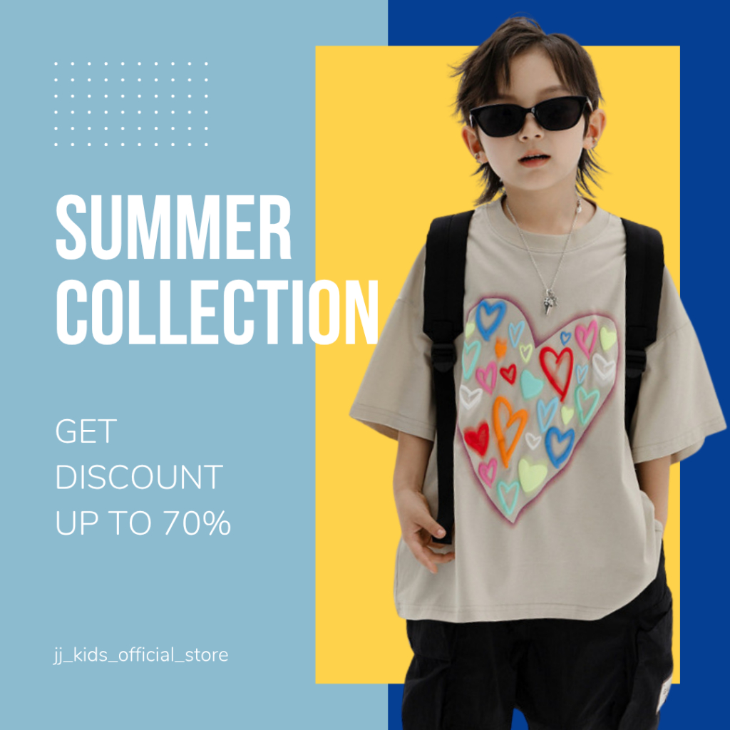 Áo Thun Ngắn Tay Mùa Hè Cho Bé Trai, Bé Gái In Hình Năng Động, Cổ Tròn B560 | JJ Kids Fashion
