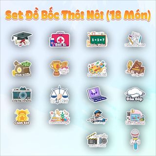 Bộ bốc thôi nôi hướng nghiệp cho bé (18 Món), Chất liệu Formex