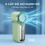 2026 Quạt cầm tay mini pin 3000mah 5 cấp độ, sạc pin tiện dụng, nhỏ gọn