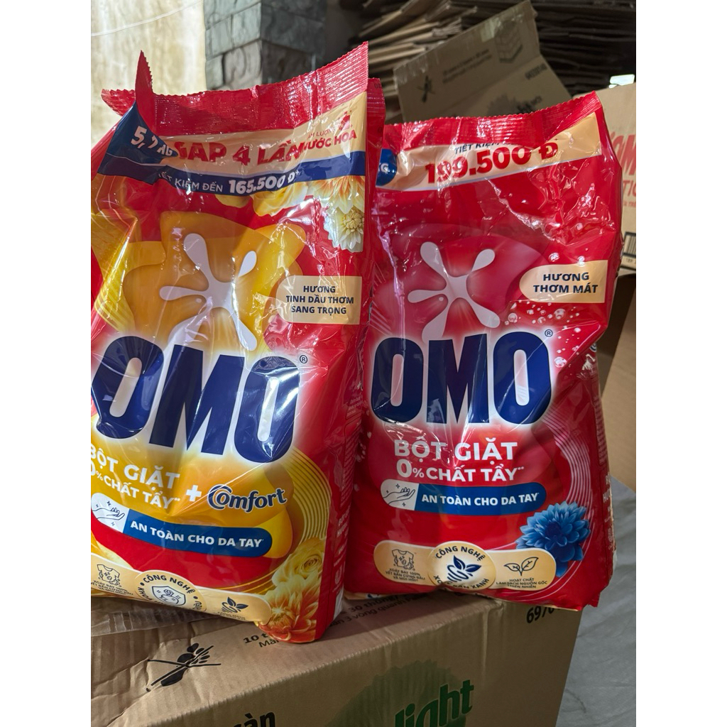 BỘT GIẶT OMO COMFORT TINH DẦU THƠM 2,6kg-5,5kg - BGOMO