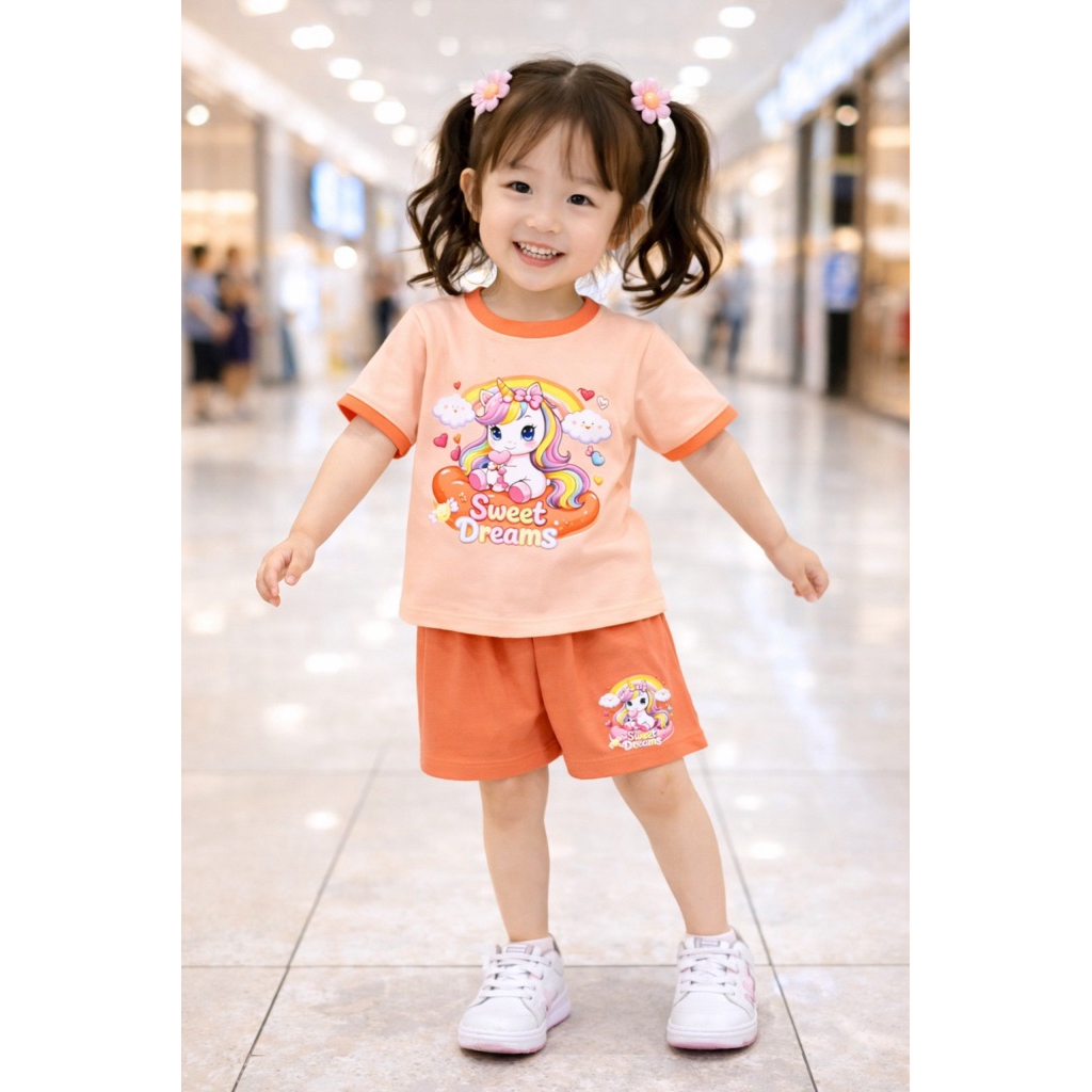 Bộ Đùi bé gái vải cotton 100% cho bé 8-20kg ( tặng kèm 10cái  khẩu trang )