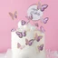 Túi 50 Set Bướm Giấy Trang Trí Bánh Sinh Nhật (Que Sắt), Vỉ Bướm Trang Trí Decor DUHA 069