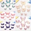 Túi 50 Set Bướm Giấy Trang Trí Bánh Sinh Nhật (Que Sắt), Vỉ Bướm Trang Trí Decor DUHA 069