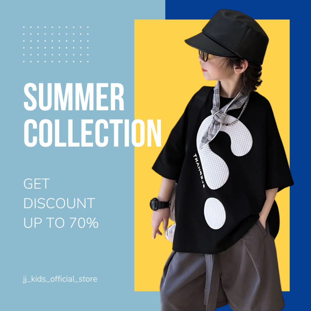 Áo Thun Ngắn Tay Mùa Hè Cho Bé Trai, Bé Gái In Hình Năng Động, Cổ Tròn B643 | JJ Kids Fashion