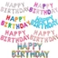 Combo 10 Bộ Bóng Chữ Happy Birthday Chúc Mừng Sinh Nhật Chọn Màu Giá 1x DUHA 070