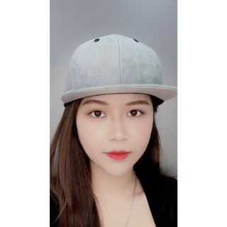 Reckless Capman Mũ Snapback Đen Trơn Xám Trơn Nón Lưỡi Trai Phẳng Mũ Hiphop Thời Trang Vải Da Lộn