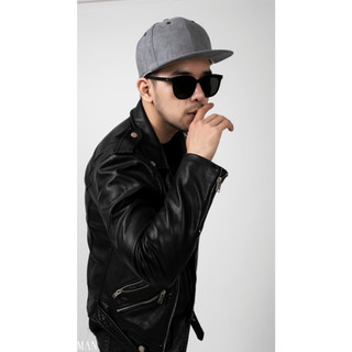 RecklessCapman - Mũ Snapback Màu Đen Trơn Hiphop CM148 Chất Liệu Vải Da Lộn Freesize Phù Hợp Nam Nữ