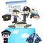 Combo 10 Set Cắm Giấy Du Hành Vũ Trụ, Cảnh Sát Trang Trí Bánh Kem Sinh Nhật DUHA 071